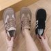 Flat Casual Suede Sneakers Spring Autumn New Versatile Running Fashionable Women's Shoes_voghion.com