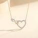 Collana con nodo d'amore semplice per donna, catena per clavicola a forma di cuore, semplice gioiello con ciondolo per San Valentino_voghion.com