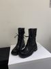 Chunky Heel French British Style Lace-up Martin Boots For Women 2025 Autumn New Model_voghion.com