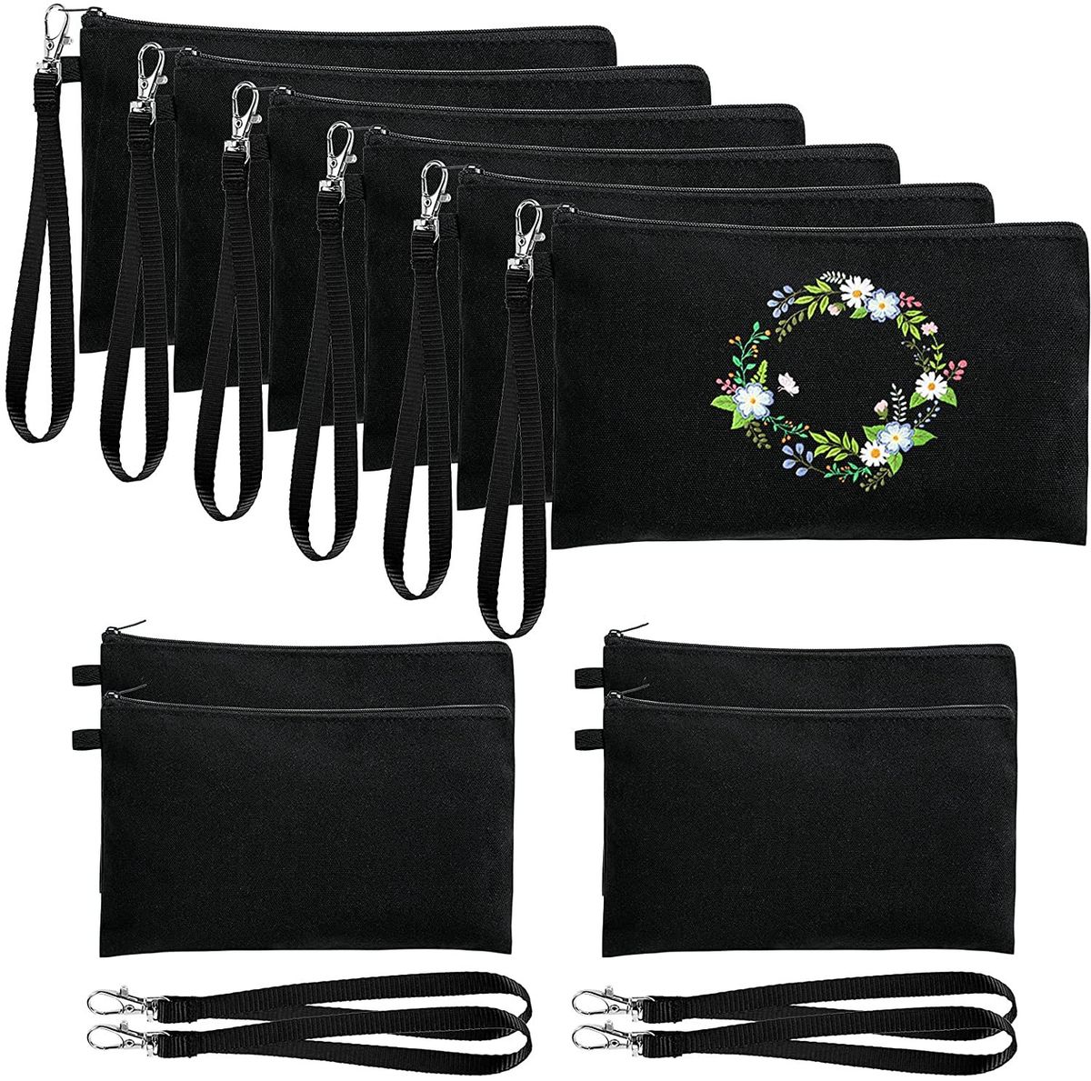 10 Πακέτο καλλυντικών τσάντα εξάχνωσης κενή τσάντα μακιγιάζ μεταφοράς θερμότητας με τσάντα μολυβιού ταξιδιού για το Halloween Thanksgiving Craft_voghion.com