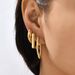 Gold Retro Simple Geometric Twist Round Stacked Light Earrings Ear Jewelry_voghion.com