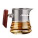 Glass Teapot With Built-in Filter – 350ml/250ml Heat-Resistant Borosilicate Tea Pitcher, Drip-Free Spout, Bamboo Joint Design, Gift Box_voghion.com