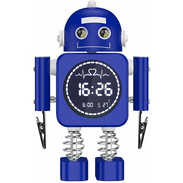 Robot Smart Digital Budík Zobrazení teploty Stolní hodiny s režimem odložení Domácí ložnice Stolní dekorace pro dítě dárek_voghion.com