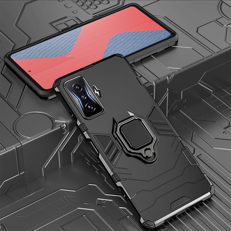KEYSION Stoßfestes Rüstungsgehäuse für Xiaomi POCO F4 GT F4 5G F3 GT Ringständer-Telefonrückseite für Redmi K50 Gaming K50 Pro_voghion.com