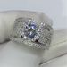 Personalized Cluster Micro Zircon Large Luxurious Full Arm Paved Wealthy Men's Diamond Ring_voghion.com