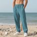 Freizeithose aus Leinen für Herren – Atmungsaktive Strandhose mit entspannter Passform und geradem Bein für bequemes Tragen im Freien und im Alltag_voghion.com