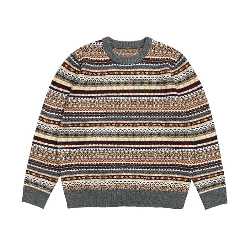 Amerikanischer Retro-Jacquardpullover im ethnischen Stil_voghion.com