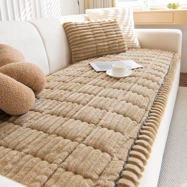 Plush Sofa Cushion Cover Set – Soft Corduroy Seat Pads For Sectional Couches (Non-Slip, Machine Washable, Cream/Beige/Grey/Green Options)_voghion.com