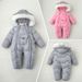 Baby Winter Puffer Jumpsuit – Warme Eendelige Sneeuwpak met Capuchon (0-4 Jaar, Zwart/Roze/Rood/Grijs)_voghion.com