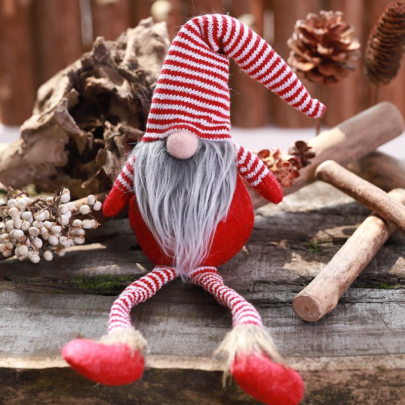 Kerstmis Haobei nieuwe kerstversiering gestreepte hoed hangend been gezichtsloze pop pop decoratie cartoon kleine hanger buitenlandse handel hete verkoop_voghion.com