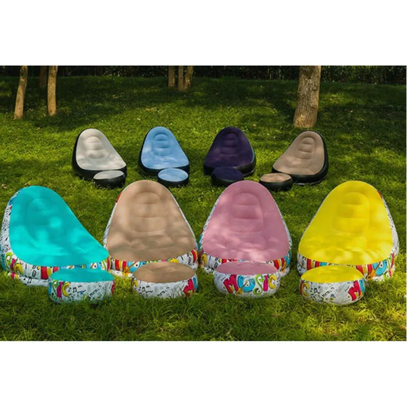 Āra piepūšamais dīvāna krēsls, pārnēsājams kempings, interneta slavenība, biezs plūdums, slinks dīvāns, guļamistaba, mājas, atpūta,_voghion.com