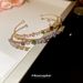 Colorful Zircon Geometric Star Opening Bracelet Spring Summer, New Light Bracelet, Fashionable And High-end_voghion.com