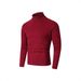 Maglione a collo alto da uomo in maglia a trecce - Pullover invernale spesso con motivo a coste (bordeaux/blu/marrone/nero/bianco, taglie dalla M alla 4XL)_voghion.com