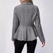 Damenbekleidung Damen Revers Jacquard Rüschen Schlank Zweireiher Temperament Büro Blazer für Frauen_voghion.com