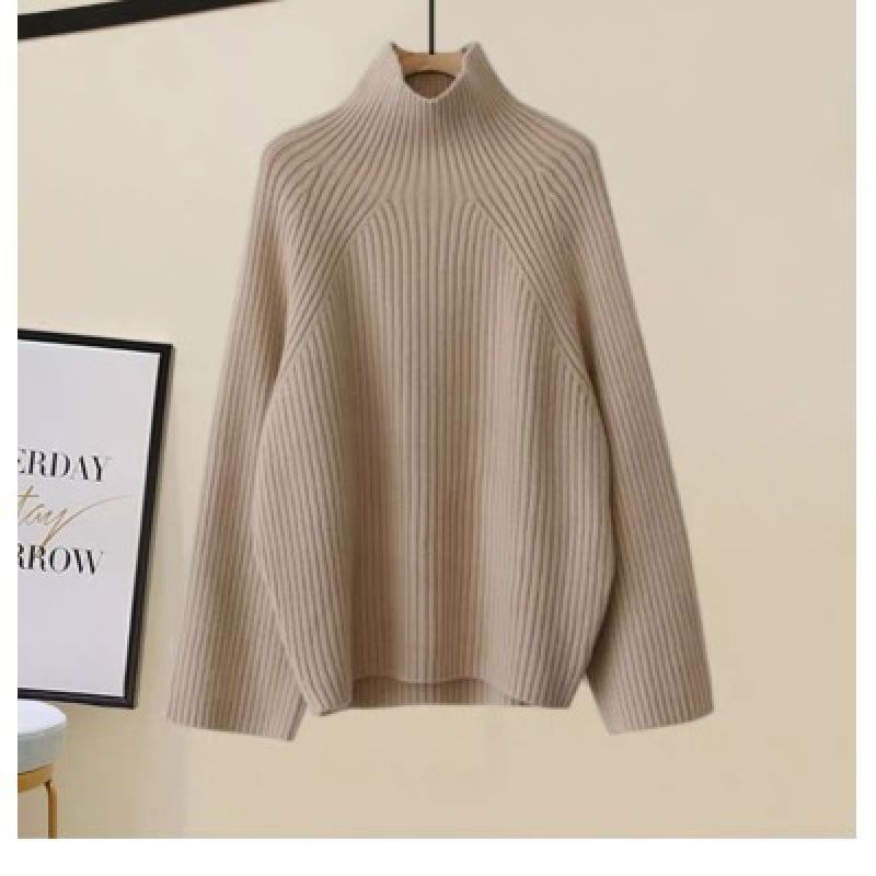 Damenbekleidung Verdickte Weste Rollkragen Strickpullover Weite Beinhose Dreiteiliger Anzug Herbst Und Winter Neu_voghion.com