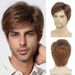 Parrucca sintetica con clip, moda uomo, arancione scuro, soffice, naturale, capelli corti, parrucca in fibra chimica, seta ad alta temperatura_voghion.com