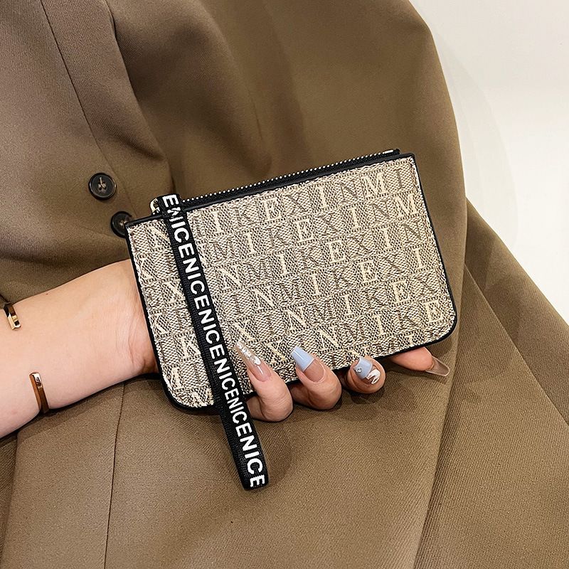 Borse da donna, portamonete piccolo e sottile, porta carte corto da donna, portachiavi con cerniera, portafoglio lungo con cerniera, nuovo stile, borsa per cellulare da donna_voghion.com