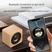 Q1 Caixa de Som Bluetooth Portátil de Madeira Mini Subwoofer de Áudio Sem Fio para Celular Presente Alta Potência Volume Criativo_voghion.com