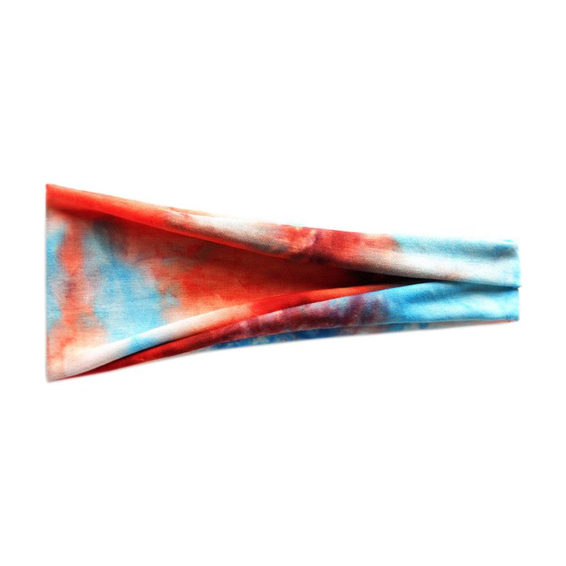hot sale tie dye fold sports pandebånd sport yoga gym antiperspirant pandebånd til kvinder_voghion.com