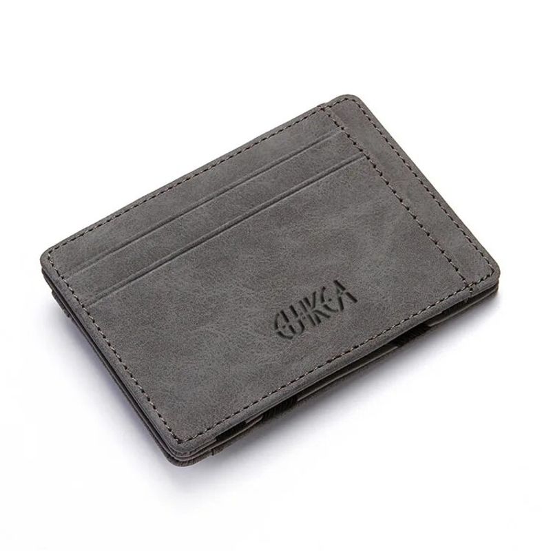 Neue ultradünne tragbare Flip-Geldbörsen für Männer aus PU-Leder für Männer Mini-kleine magische Reißverschluss-Geldbörse Beutel Kredit-/Bankkartenetui Halter_voghion.com