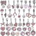 Pink Diamond Key Pendant Alloy Diamond Foot Luxury Beaded DIY Jewelry Findings & Components_voghion.com