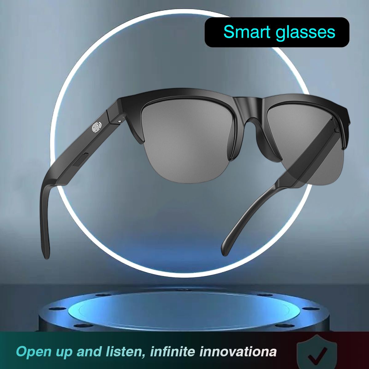 2025 New Smart Glasses, Music Playback, Voice Assistant, Wireless Calls, Unisex, Blue Light Blocking Glasses_voghion.com