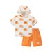 Cross-Border Malwee Boys' Hooded Summer New European And American Style Toddler T-Shirt Short Sleeve Sweatpants_voghion.com
