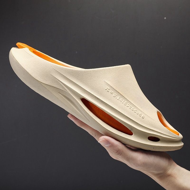 Men's Soft Sole Slides - Trendy Sports Sandals Cloud Cushion & Anti-Slip Breathable Beach Slippers For Outdoor​​_voghion.com