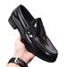 Herren 2025 Neue Frühlings-Loafer aus echtem Leder für Herren, Business-Casual-Lederschuhe, One Foot Lazy Bean Trendy Shoes_voghion.com