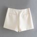 2025s Women's Fashion Skirt Pants Versatile Solid Color Casual Irregular High Waist Shorts_voghion.com
