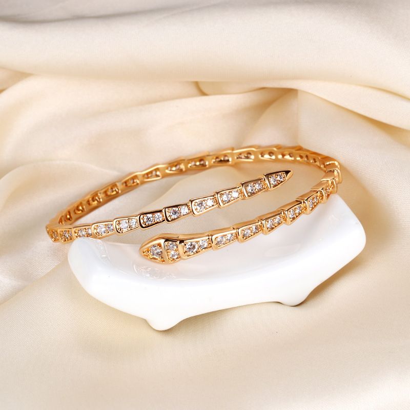 Exquisite Full Diamond Snake Bone For Women, Stylish Versatile, Bold And Elegant High-End Bracelet_voghion.com