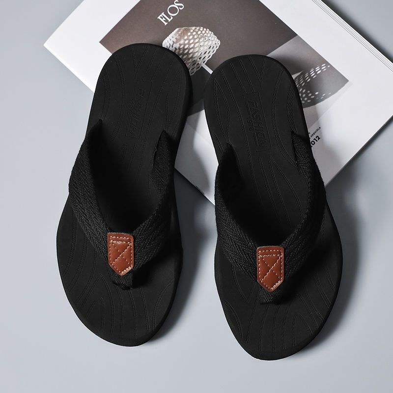 Men's Flip Flops For Summer Wear, Trendy Korean Version, Personalized Rubber Anti Slip Fashion, Internet Celebrity Clip_voghion.com
