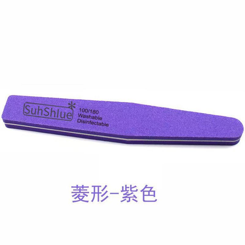 Salon Nail Buffer Foam Soft Thin Sponge Grinding Buffing Strip Special Diamond Shape_voghion.com