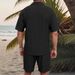 Lockerer Anzug für Herren im amerikanischen Stil, hohles Kurzarmhemd + Shorts, lässiges zweiteiliges Set 8001_voghion.com