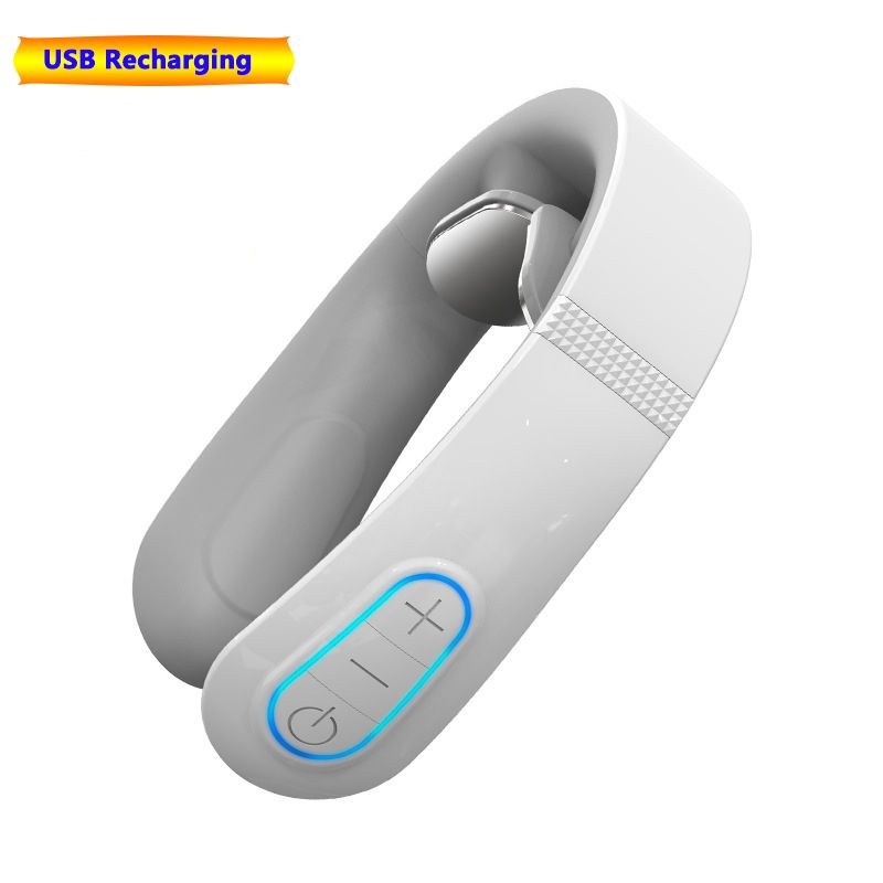 Smark Neck Massager Sähköinen Hot Compress Neck Hieronta Ääni USB-lataus EMS Therapy Pulssikipua lievittävä työkalu_voghion.com