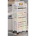 Snack Small Cart Kitchen Multi-Functional Rack Floor-Standing Multi-Layer Vegetable Basket Drawer Gap Storage Cabinet 1_voghion.com