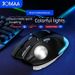 RGB Backlight Charging Bluetooth Wireless Trackball Mouse_voghion.com