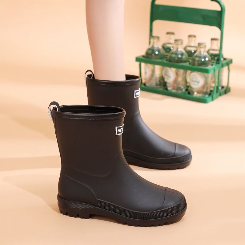 Pantofi de ploaie pentru femei la modă și ocazional cu șnur, mărimi 36-41_voghion.com