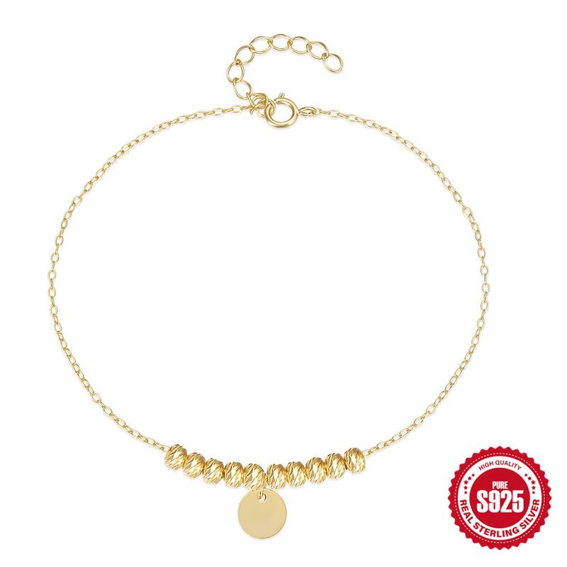 Braccialetto con goccia di olio contro il malocchio in argento puro e semplice con catena cubana, gioielli in turchese_voghion.com
