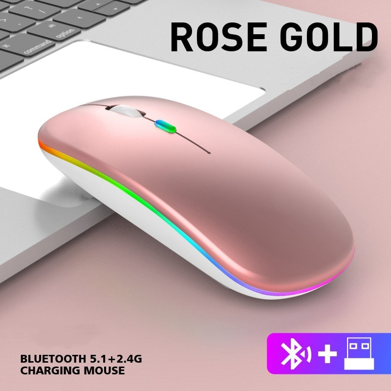 Tablet Phone Computer Bluetooth Charging Luminous 2.4G USB Wireless Portable Mouse_voghion.com
