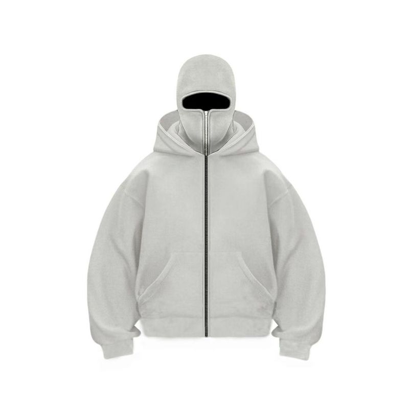 ​​Unisex-Kapuzenpullover mit Reißverschluss und Fleecefutter – Stylischer und bequemer Pullover für Damen und Herren (Schwarz, Weiß, Rot, Grau)​​_voghion.com