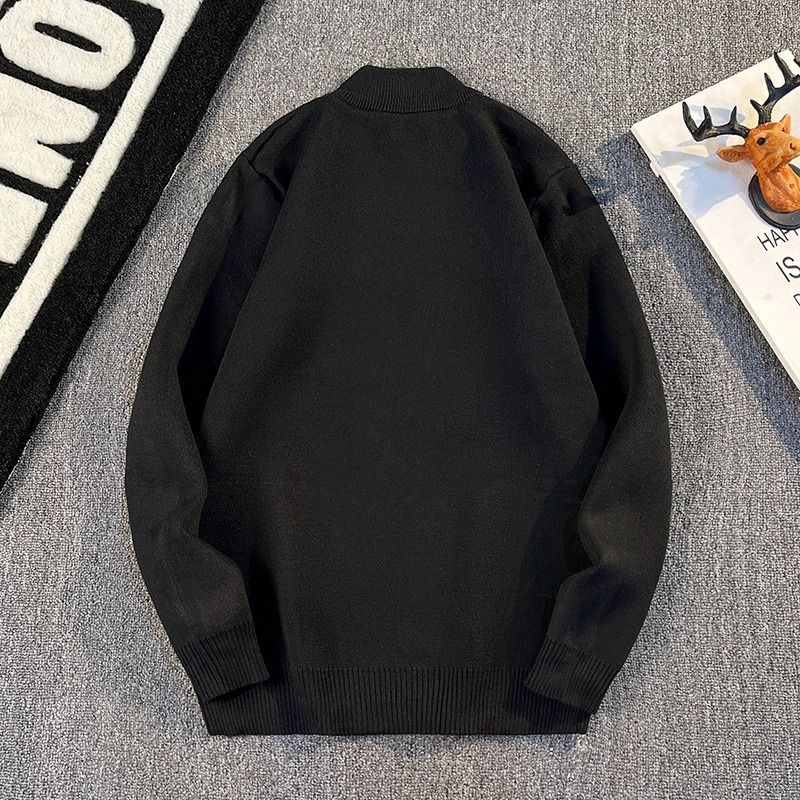 Herrenbekleidung Herren-Strickpullover mit Halbrollkragen – Slim Fit Thermo-Basisschicht​_voghion.com