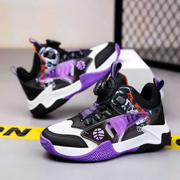 Syksyn uudet verkkokankaiset pyörivät soljet urheilu- ja vapaa-ajan koripallokengät_voghion.com