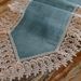 Peacock Green Golden Velvet Table Flag Modern Simple Nordic High end Light Luxury Water Soluble Lace Tea Table Table_voghion.com