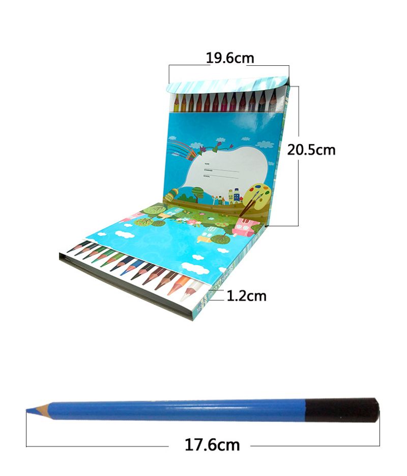 Conjunto de lápis de cor triangulares Joywish com 24 cores para esboços, desenhos e letras à mão - Materiais de arte premium para crianças e adultos_voghion.com