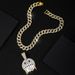 Unisex Personalized Ice Face Emoji Expression Pendant Hip Hop Cuban Chain Niche Full Diamond Expression Jewelry Necklace_voghion.com