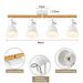 Glitzerlife Deckenstrahler 4 Flammig Weiß - Deckenlampe Schwenkbar 350° MAX.25W E14 Fassung Industrial Holzmaserung Spotbalken Für Wohnzimmer Schlafzimmer Büro_voghion.com