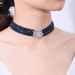 Personalisierte Choker Natürliche Rubin Lapis Lazuli Grün Achat Saphir S925 Sterling Silber Perlen Halskette_voghion.com