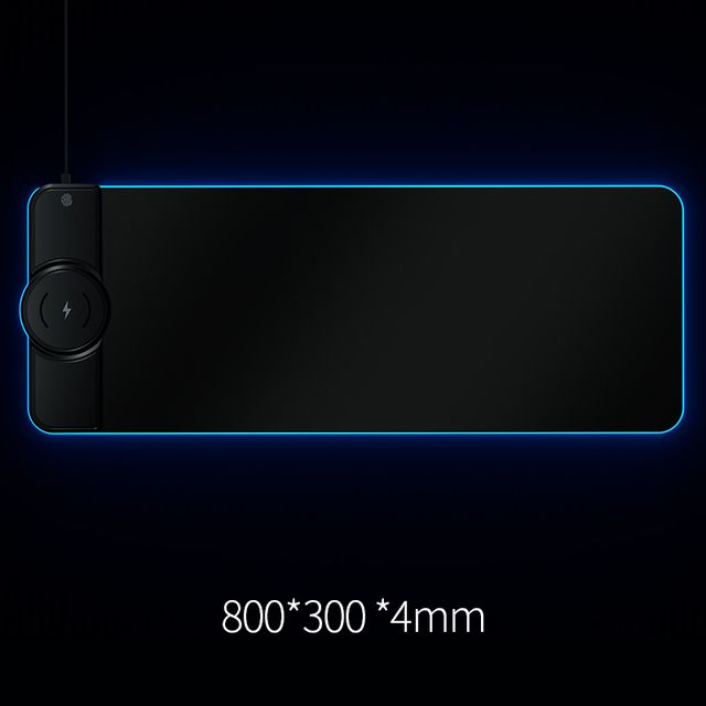 LED-Licht-Gaming-Mauspad, kabelloses Ladegerät, 10 W/7,5 W, RGB, weiches Mauspad, rutschfestes Pad, PC-Laptop-Tastaturmatte für Computer-Gamer_voghion.com