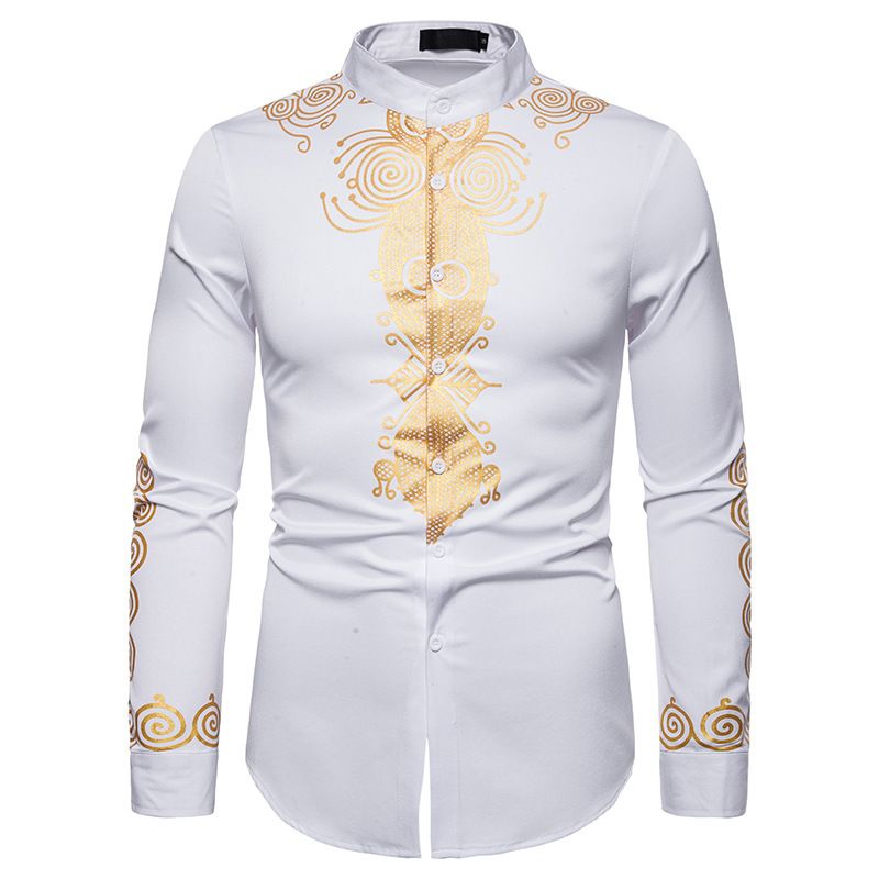 2024 casual fashion printed totem long style shirt men's clothing_voghion.com